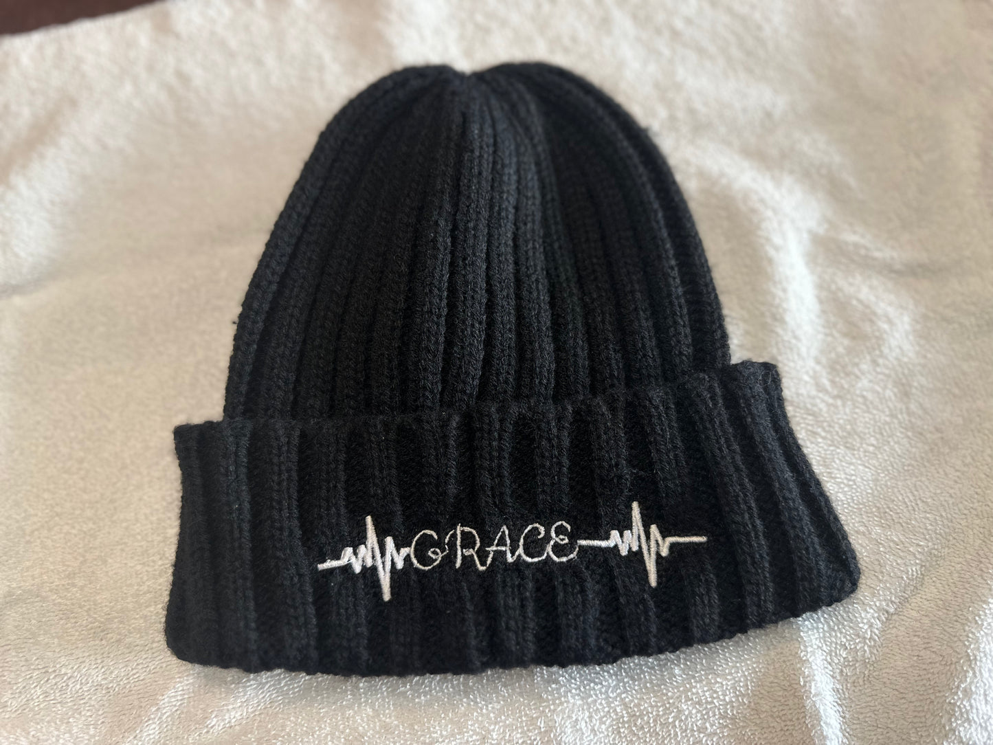 Grace Heartbeat Knitted Beanie