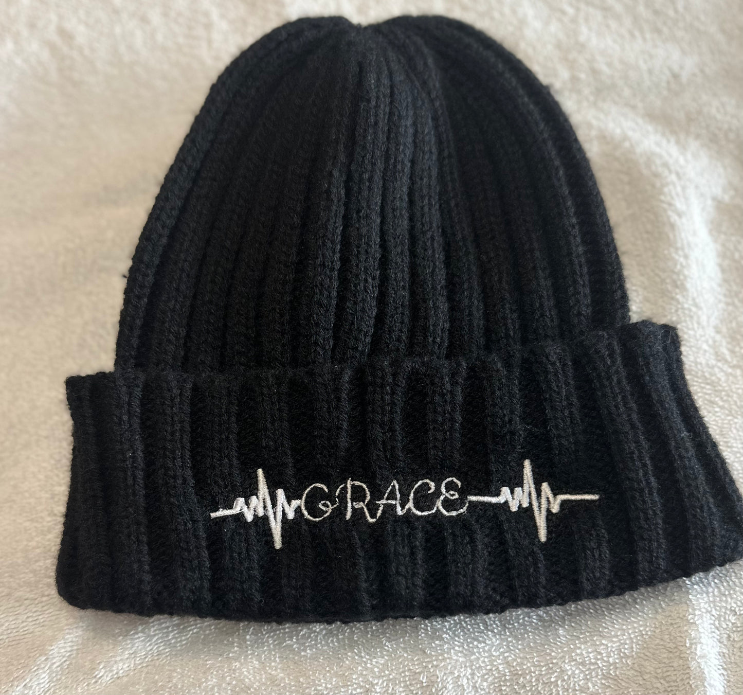 Grace Heartbeat Knitted Beanie